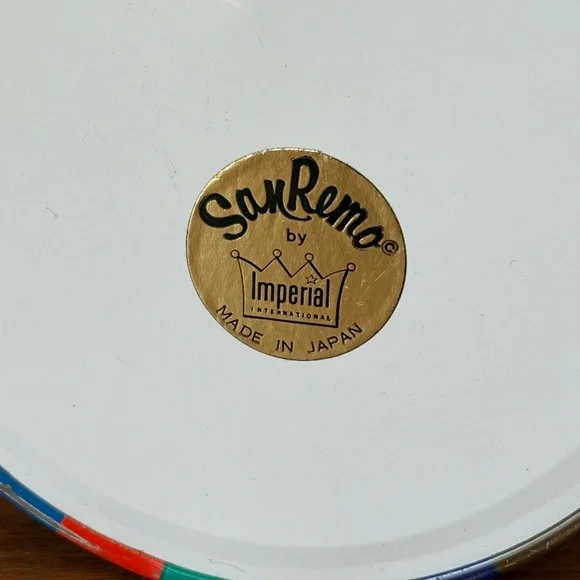 San Remo Colorful Striped Canister Set Mid Century Kitchen Bathroom Storage Tins - Picture 2 of 16